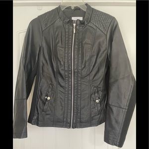 Faux leather moto jacket. Size medium